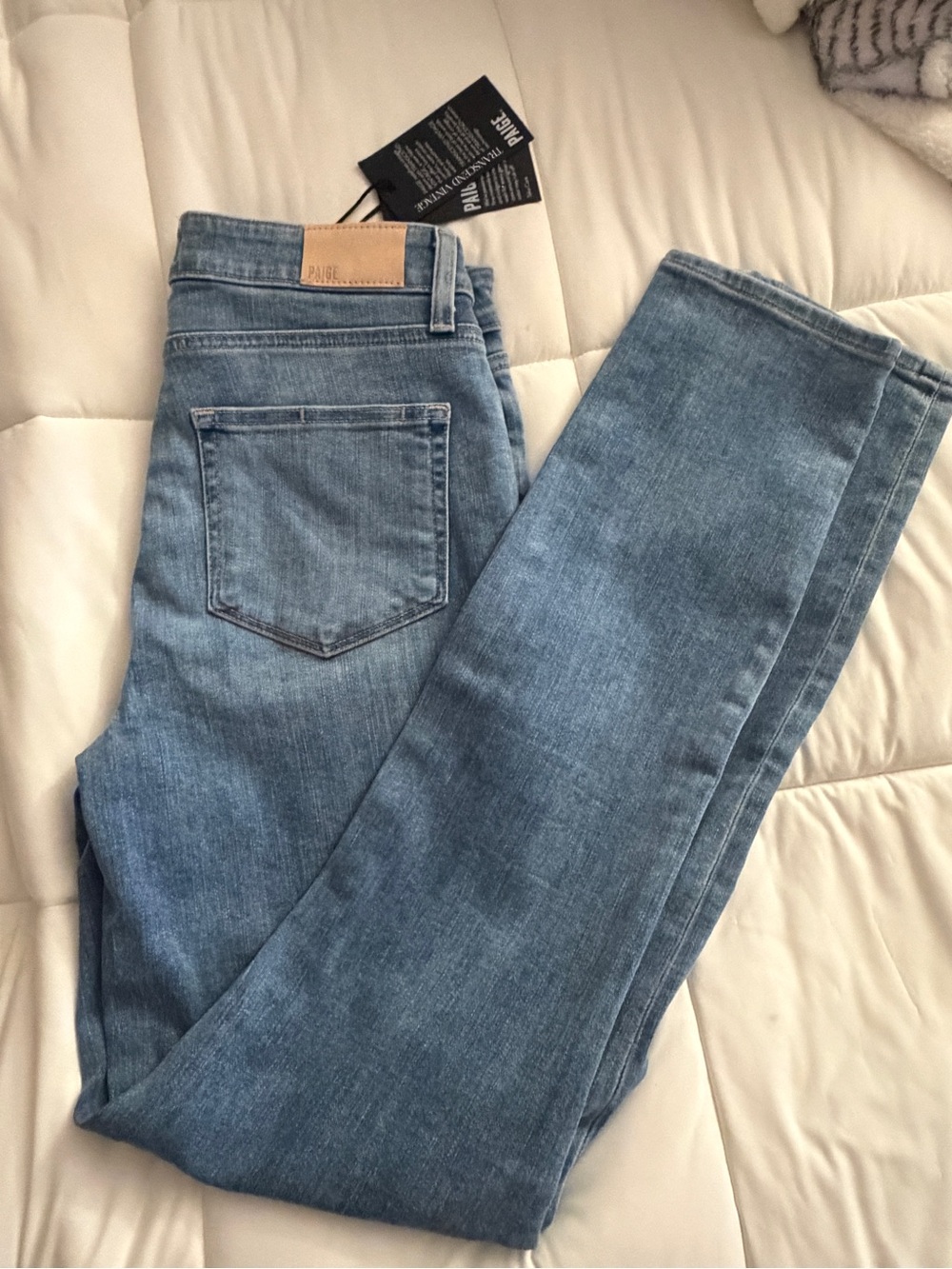 PAIGE Women's Medium Blue Skinny Jeans